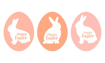 Happy easter banner background. Easter bunny and egg
