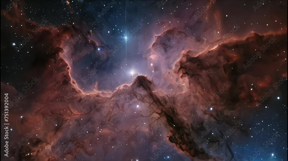 Wall mural glow nebula and stardust illuminating intricate of cosmic dust and gas