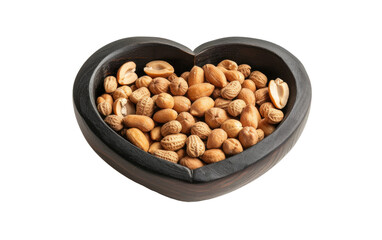 Heart-shaped Peanuts Presentation isolated on transparent Background