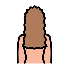 Curling hair icon. Color vector illustration from beauty collection. Curling hair icon vector