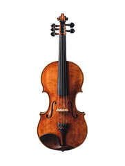 Fototapeta na wymiar Elegant Stradivari Violin Isolated on Transparent Background