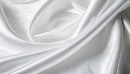 bright white silk satin fabric gradient cotton white color grey luxury elegant beauty premium abstract background shiny shimmer drapery fabric cloth texture celebration background - obrazy, fototapety, plakaty