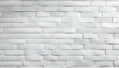 White brick wall texture background for interior exterior decoration