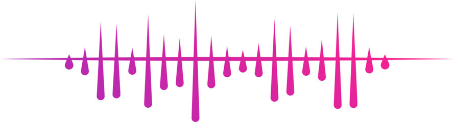 Sharp Pink and Purple Gradient Soundwave