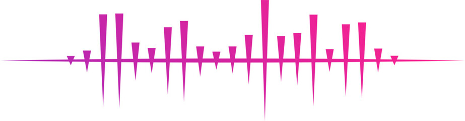 Sharp Pink and Purple Gradient Soundwave