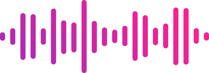 Rounded Pink and Purple Gradient Soundwave