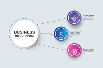 Business infographic template design vector circle shapes