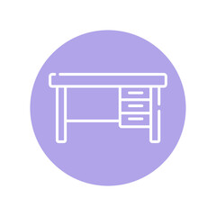 desk icon, office desk vector