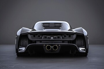 the back of a black sports car
