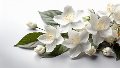 Fototapeta na wymiar jasmine flowers isolated on white background