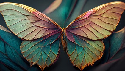 Fototapety  wings of a butterfly ulysses wings of a butterfly texture background butterfly wings ornament
