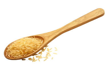 Gleaming Golden Rice Paddle isolated on transparent Background