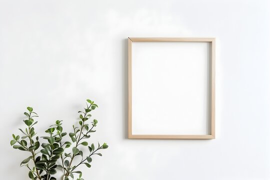 Minimalist Interior with Plant and Frame