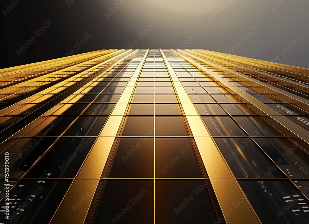 Poster modern golden architecture design concept. generative ai