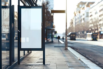 Urban Transportation Minimalistic Doors and Sign Boards in the City