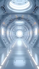 Futuristic Space Station Corridor
