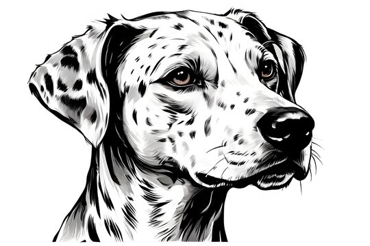 recommend clip art: line art animal dalmatian dog