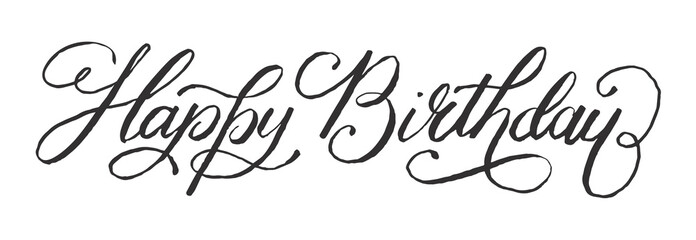 Hand lettered birthday greeting