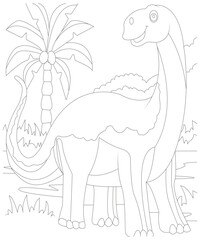 Unique Dinosaur coloring page for kids and adults . Dinosaur coloring book page for children 