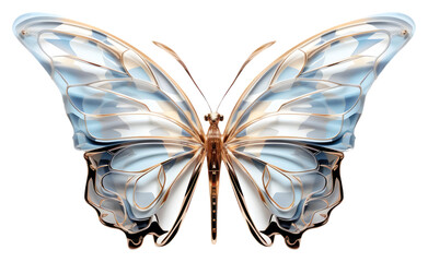 PNG 3d render butterfly with transparent background animal insect surreal abstract style.