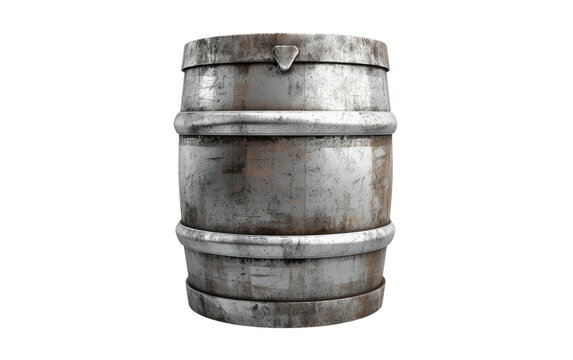 Barrel of Steel isolated on transparent Background