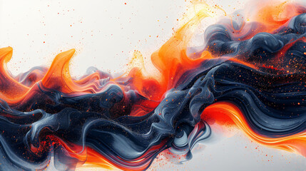 Fiery Orange and Cool Blue Abstract Art Background.
Fiery orange merges with cool blue in this...