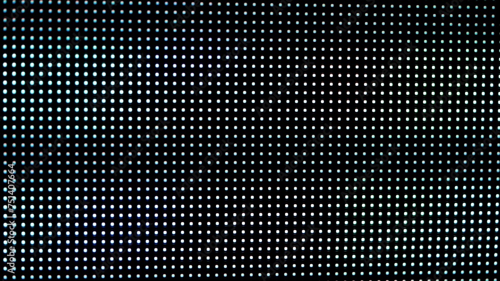 Poster led screen displaying an rgb dot pattern