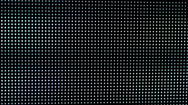 LED Screen Displaying an RGB Dot Pattern