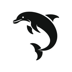 Marine Majesty Dolphin Logo Icon Vector Isolated on a White Background