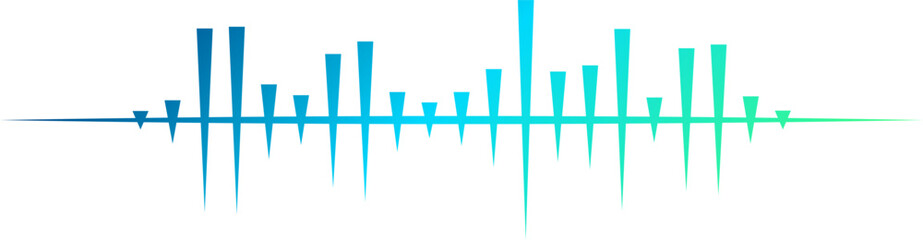 Sharp Blue Gradient Soundwave