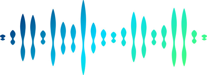 Sleek Blue Gradient Soundwave