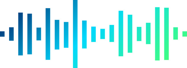 Dynamic Blue Gradient Soundwave