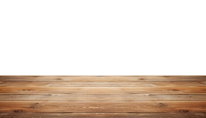 wooden table isolated on transparent background cutout