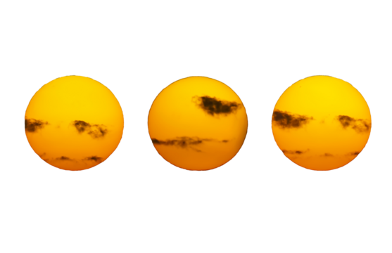 Red sun on a white background