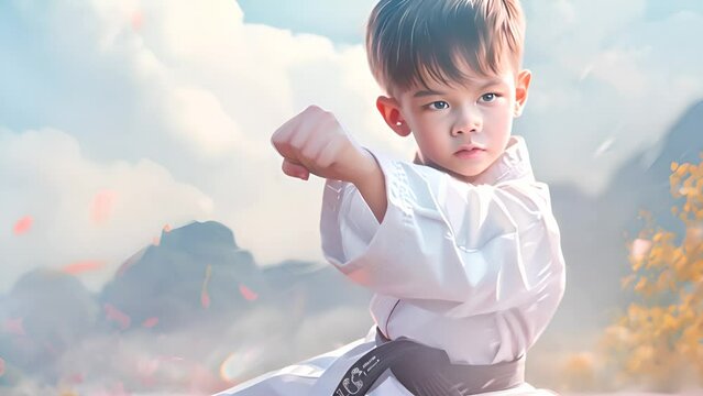 Warrior in Training: The Courageous Karate Journey of a Boy