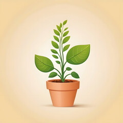  Vector Art Plant  with a pot
