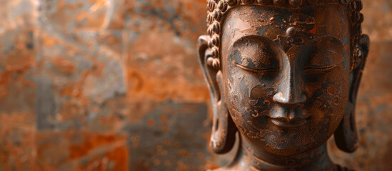 Fototapeta na wymiar Head of buddha statue.
