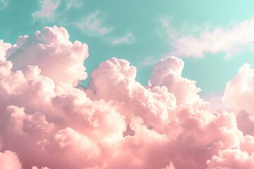 Pink clouds in a blue sky