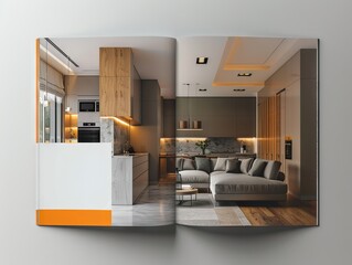 advertising brochure apartment renovation services flyer - obrazy, fototapety, plakaty