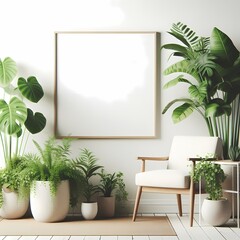  an indoor plant set against a clean white background, with lush green foliage and vibrant leaves, perfect for showcasing indoor gardening, generative ai