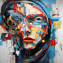 Abstract art created by a robotic painter 
