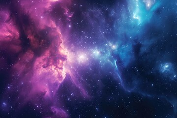 Radiant galactic exploration with vibrant hues - obrazy, fototapety, plakaty