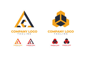 Free vector set of company logo design ideas vector