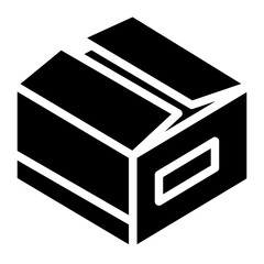 Box icon. Empty open shipping box or unboxing. Carton boxes icon. Stock vector. Vector illustration.