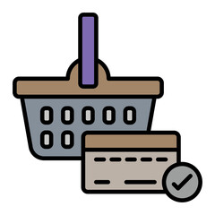   Checkout line filled icon