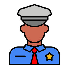   Police line filled icon