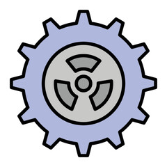 Obraz premium Gear line filled icon