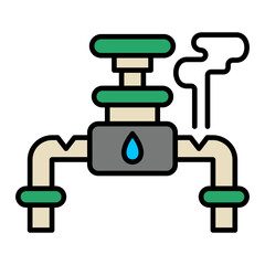   Gas Leak line filled icon