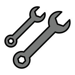   Spanner line filled icon