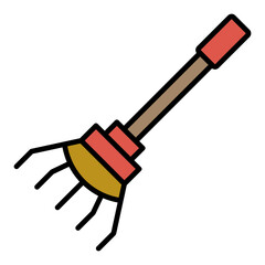   Rake line filled icon